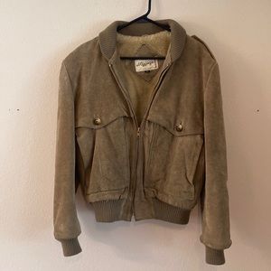 J. Riggings vintage suede leather bomber jacket. Size 38